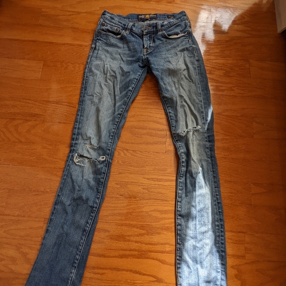 Low-rise blue jeans in size 2 - Picture 3 of 4